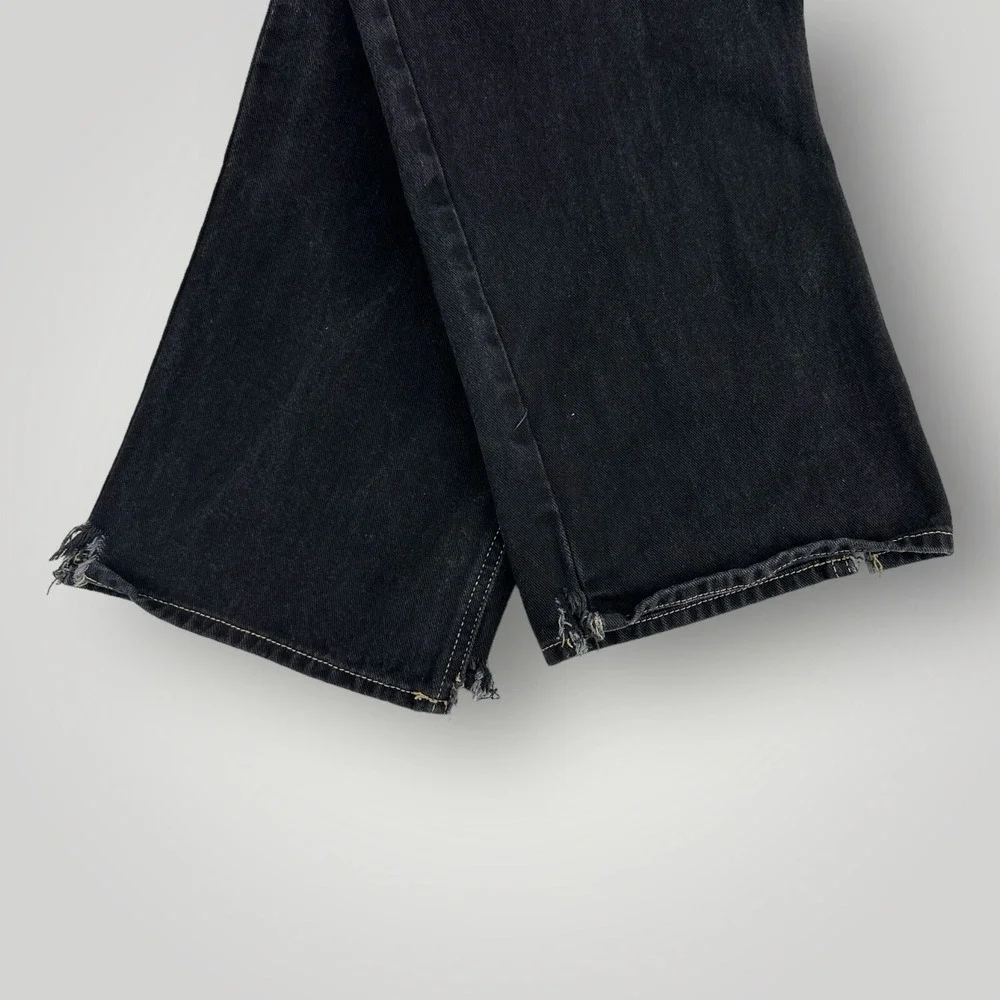VTG 2002 Tommy Hilfiger Jeans Mens 40x32 Black Tommy Jeans Straight Leg BaggyY2K